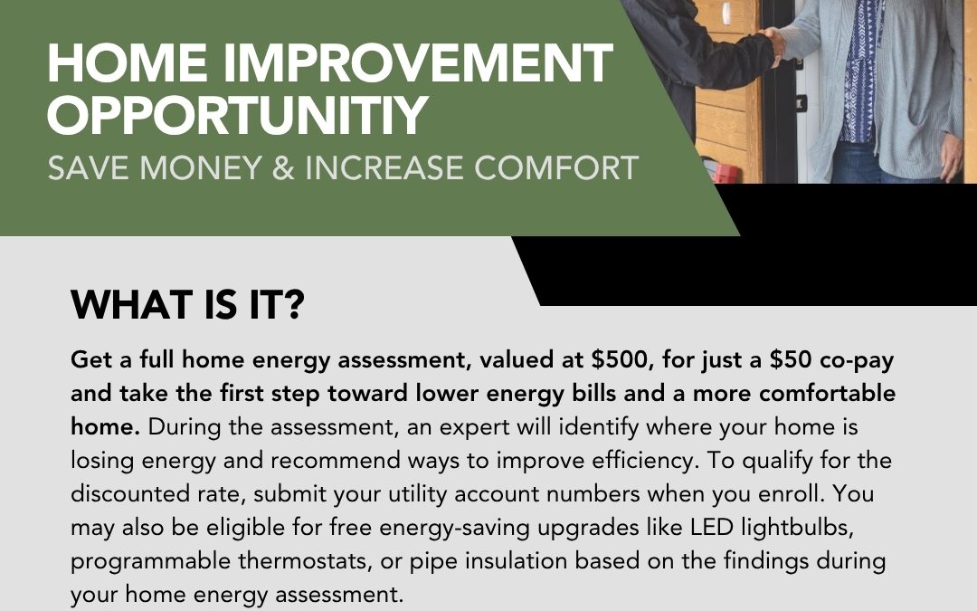Sign up for a $50 Home Energy Assessment